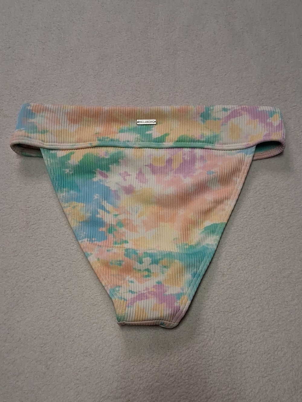 Billabong Womens Pastel Tie-Dye Ribbed Bikini Bottom - Multicolor